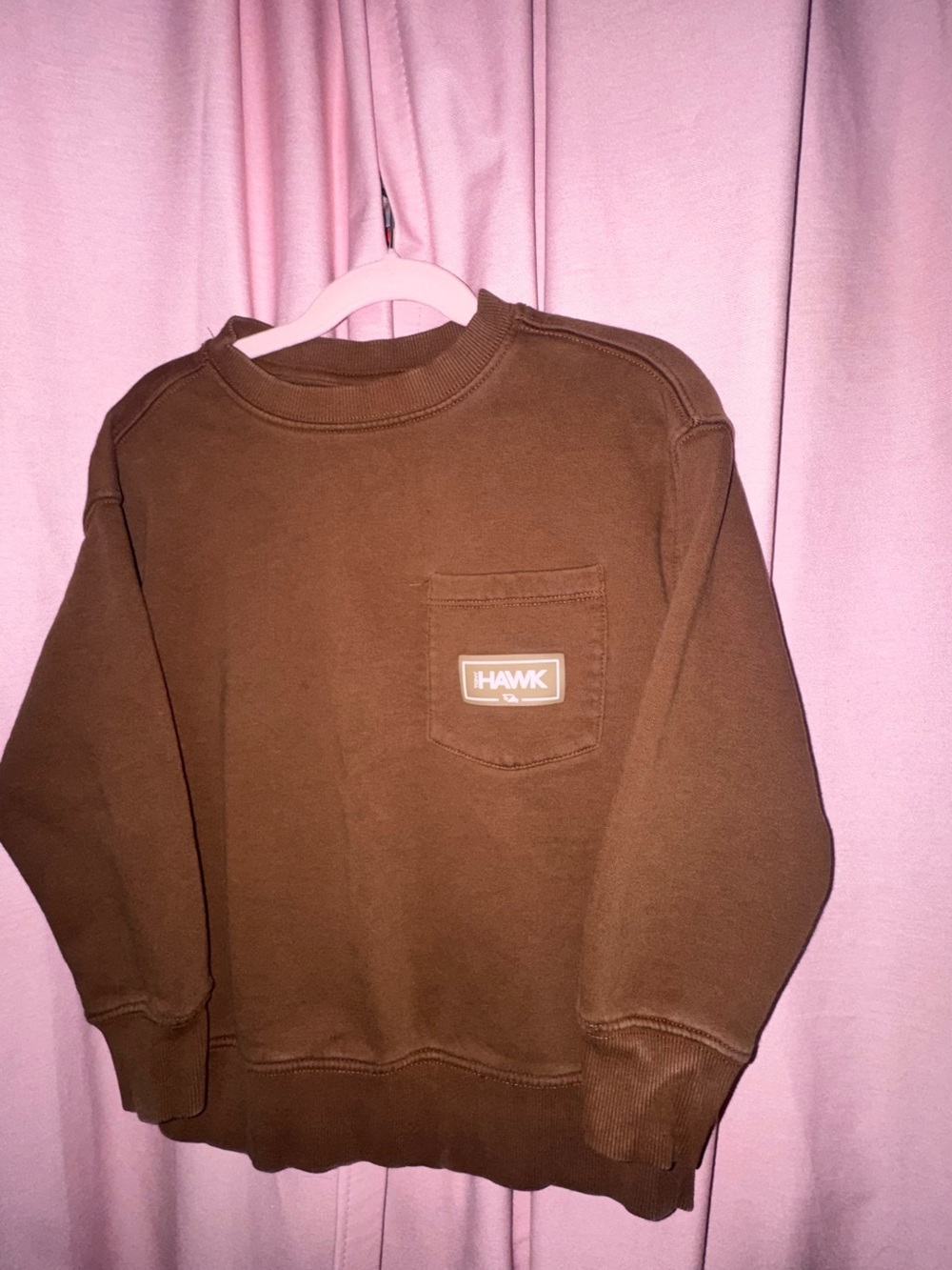Tony Hawk Brown Pocket Crewneck Sweater for boys